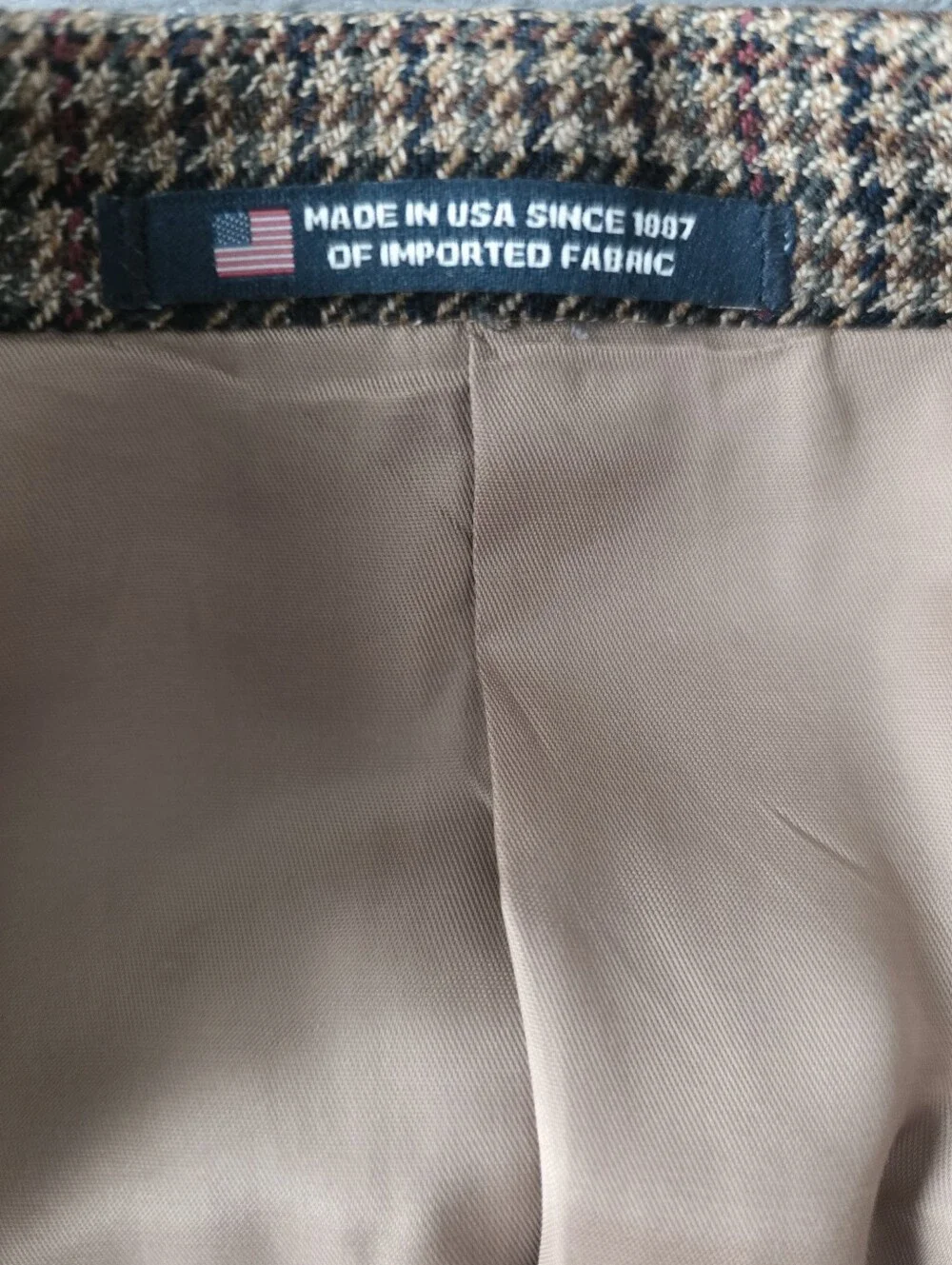 Hart Schaffner Marx Gun Club Check Houndstooth Wool Sport Coat Blazer 44R